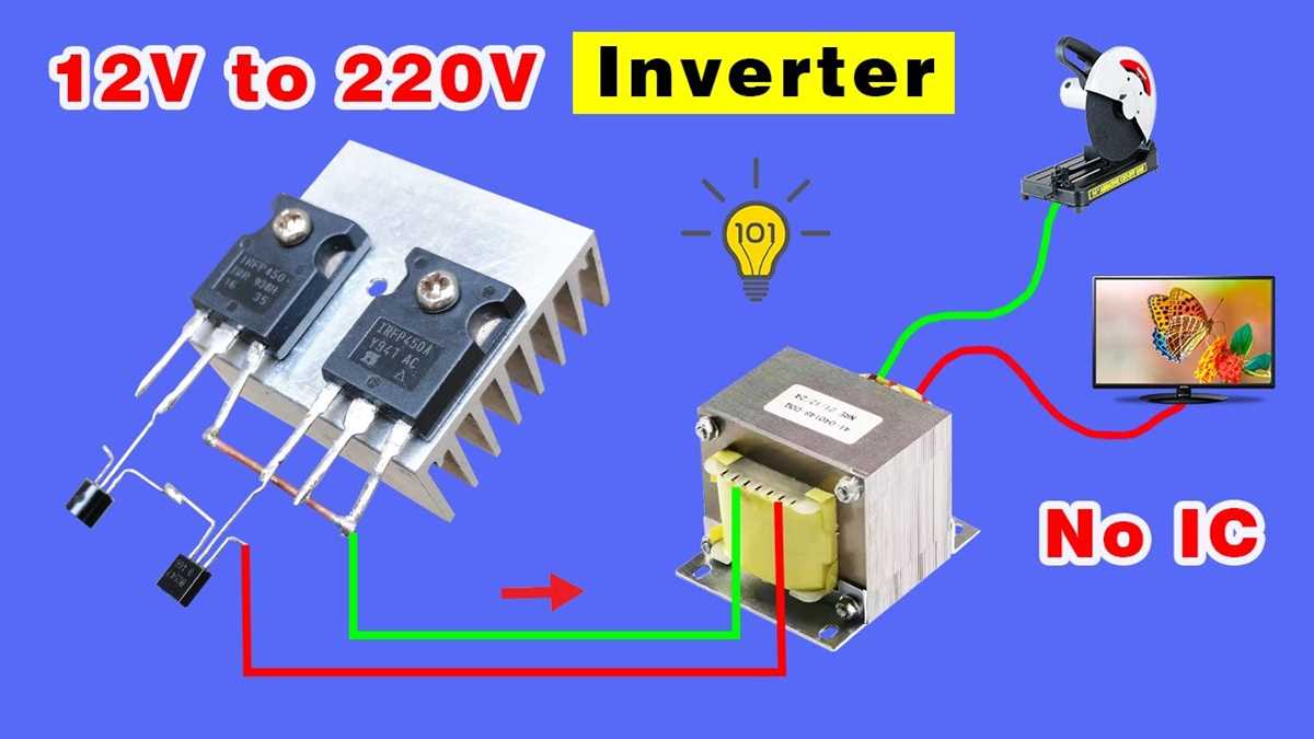 12v dc to 12v ac inverter circuit diagram
