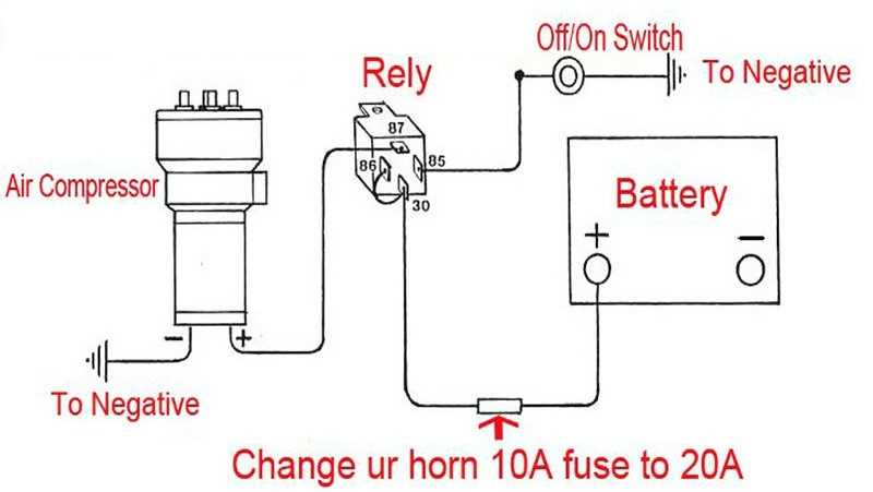 12v train horn wiring diagram