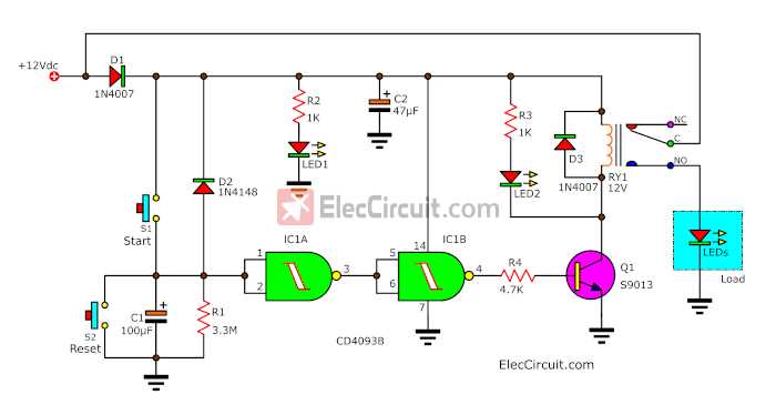 12v time delay relay circuit diagram 12v time delay relay circuit diagram