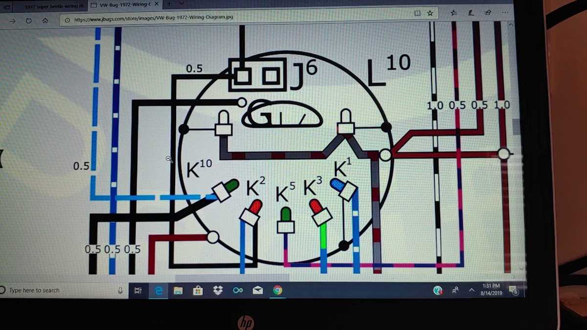 1972 vw beetle wiring diagram