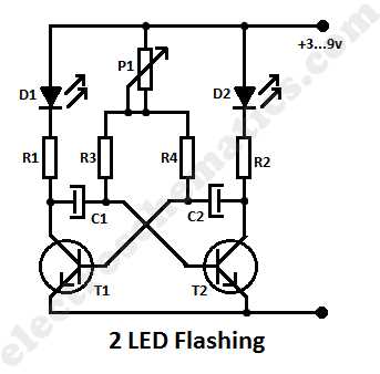 2 led circuit diagram
