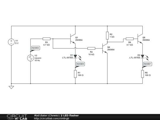 2 led circuit diagram