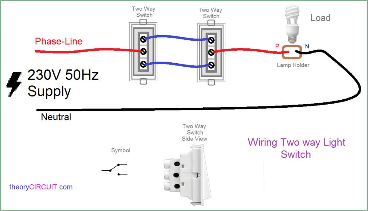 2 way and intermediate lighting circuit diagram