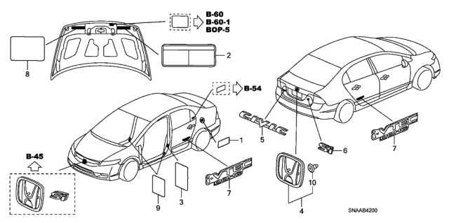 2009 honda civic parts diagram
