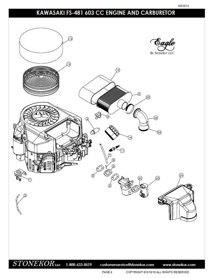 23 hp kawasaki engine parts diagram