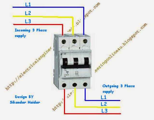 3 phase breaker wiring diagram