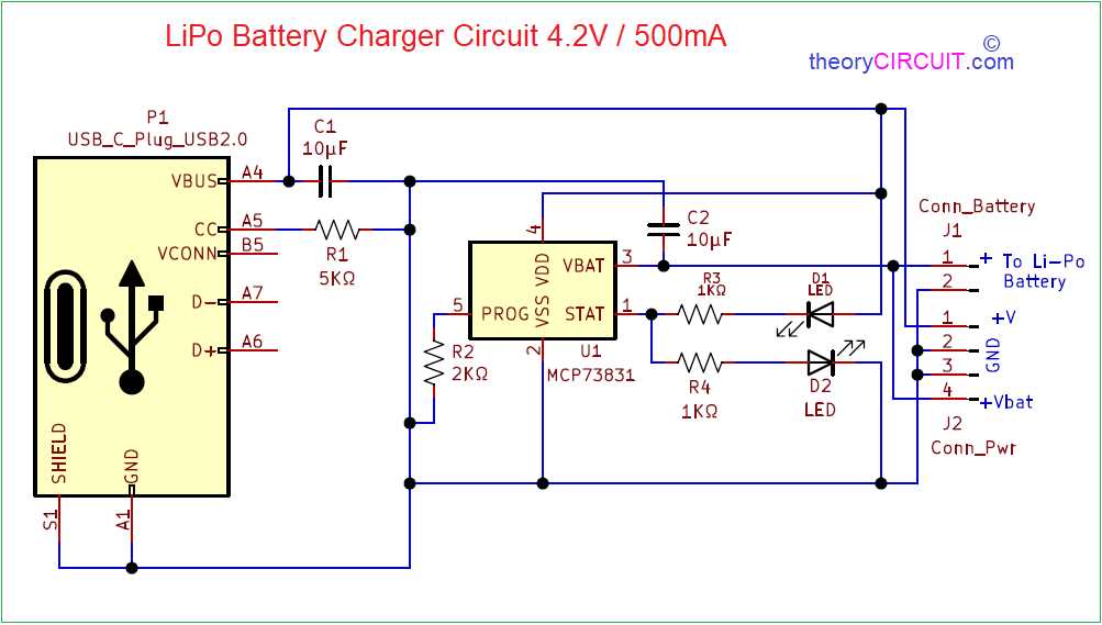 3.7 v li ion battery charger circuit diagram