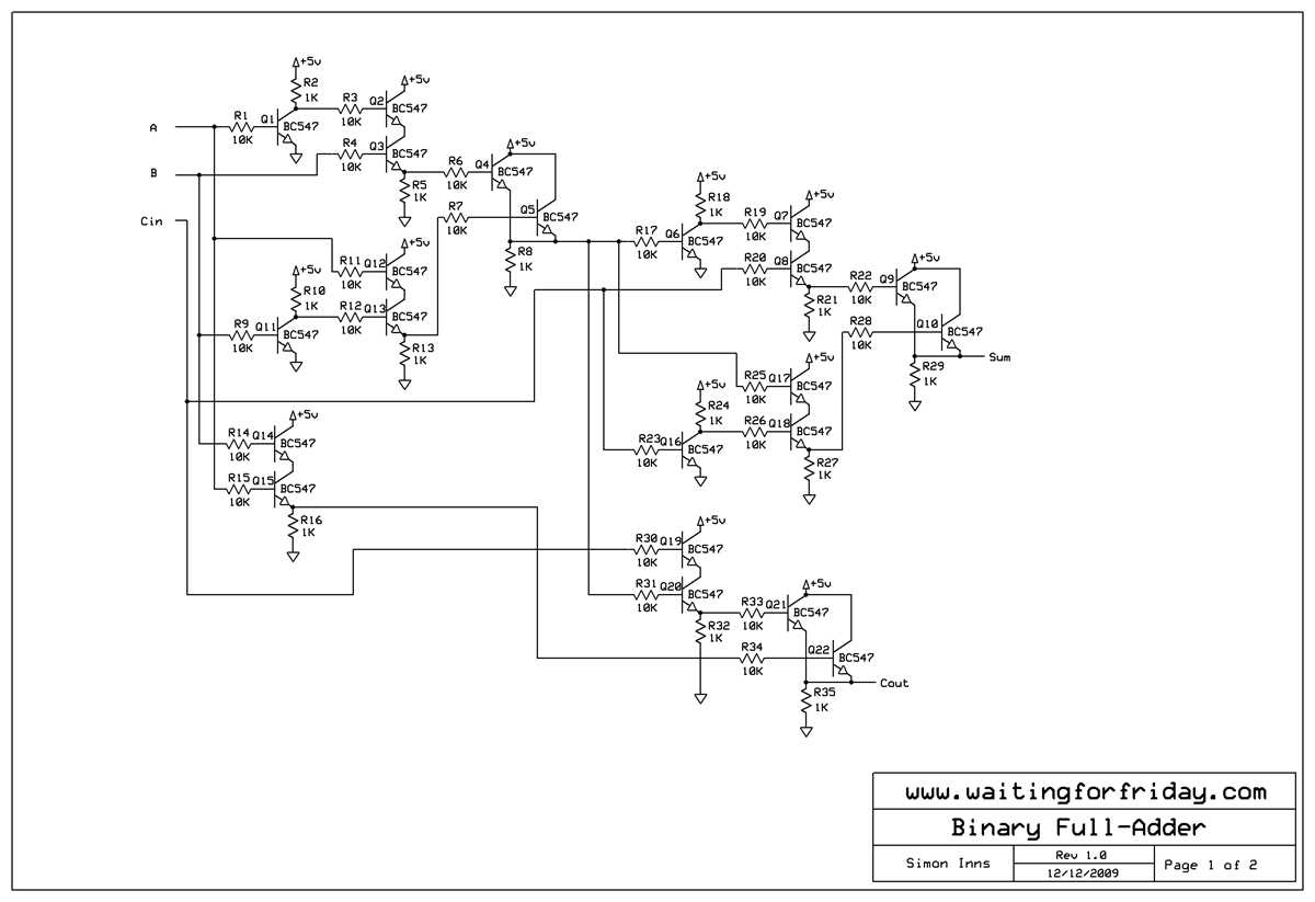 4 bit adder circuit diagram
