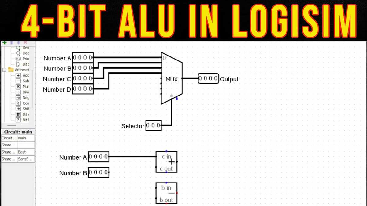4 bit alu circuit diagram