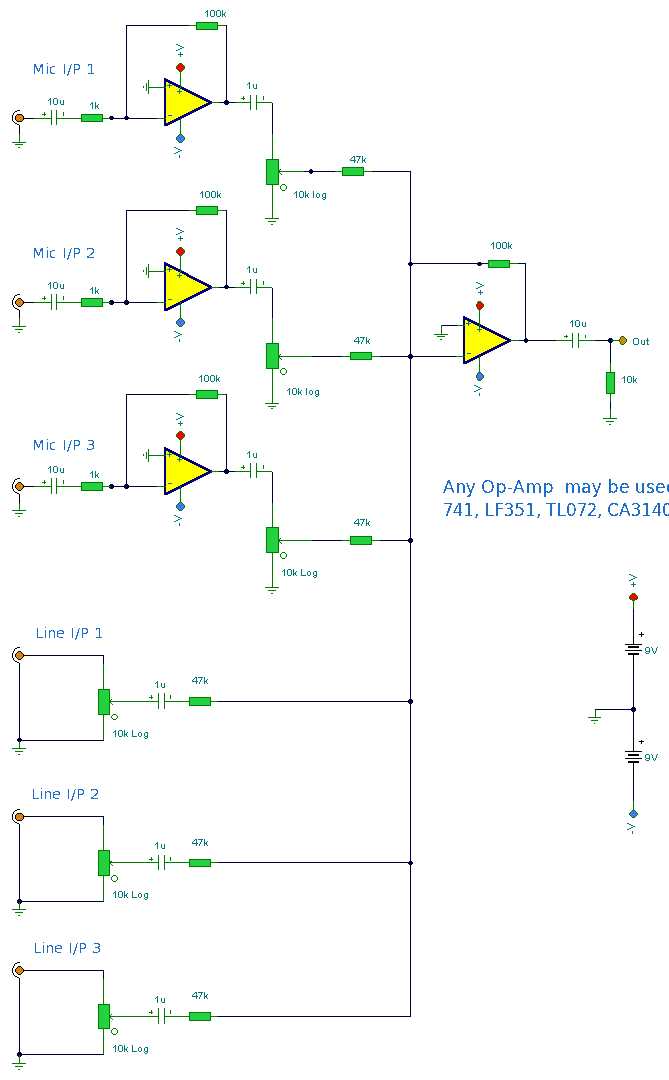 4 channel audio mixer circuit diagram 4 channel audio mixer circuit diagram