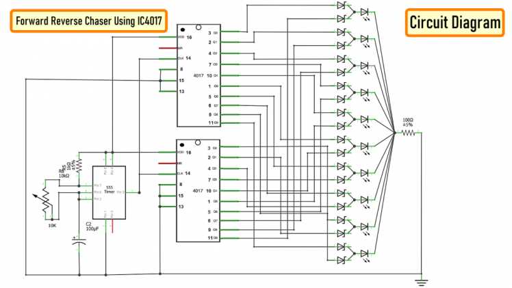 4017 led chaser circuit diagram