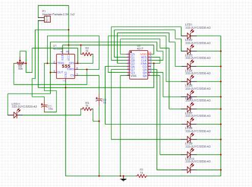 4017 led chaser circuit diagram