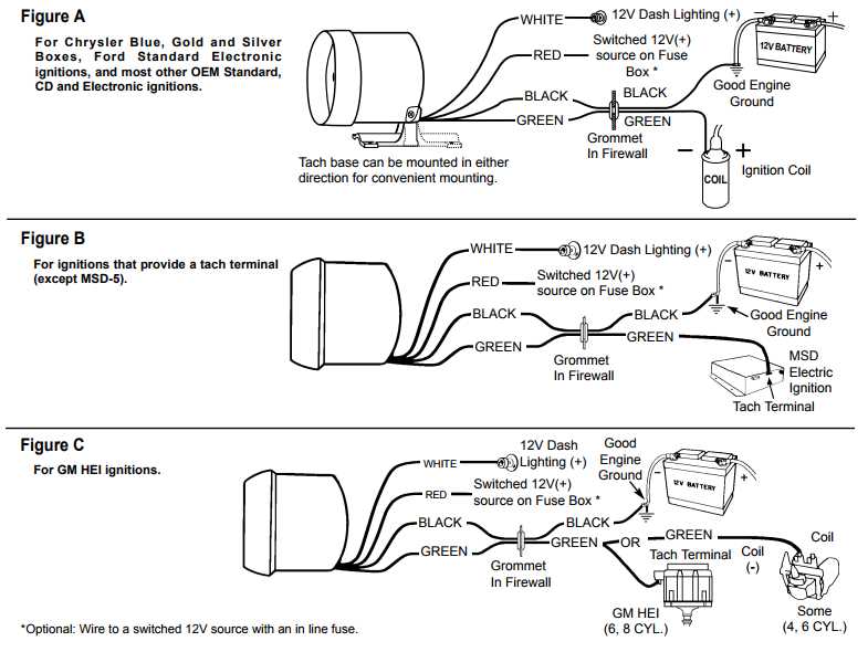 5 wire tachometer wiring diagram