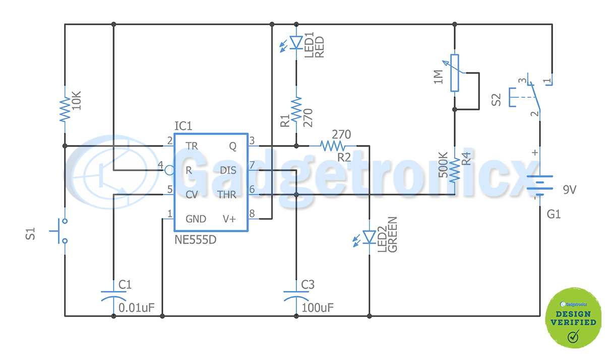 555 ic timer circuit diagram