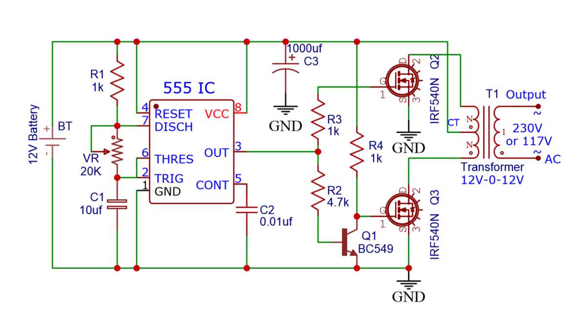 555 ic timer circuit diagram