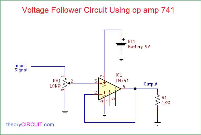 741 amplifier circuit diagram