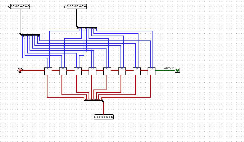 8 bit adder circuit diagram