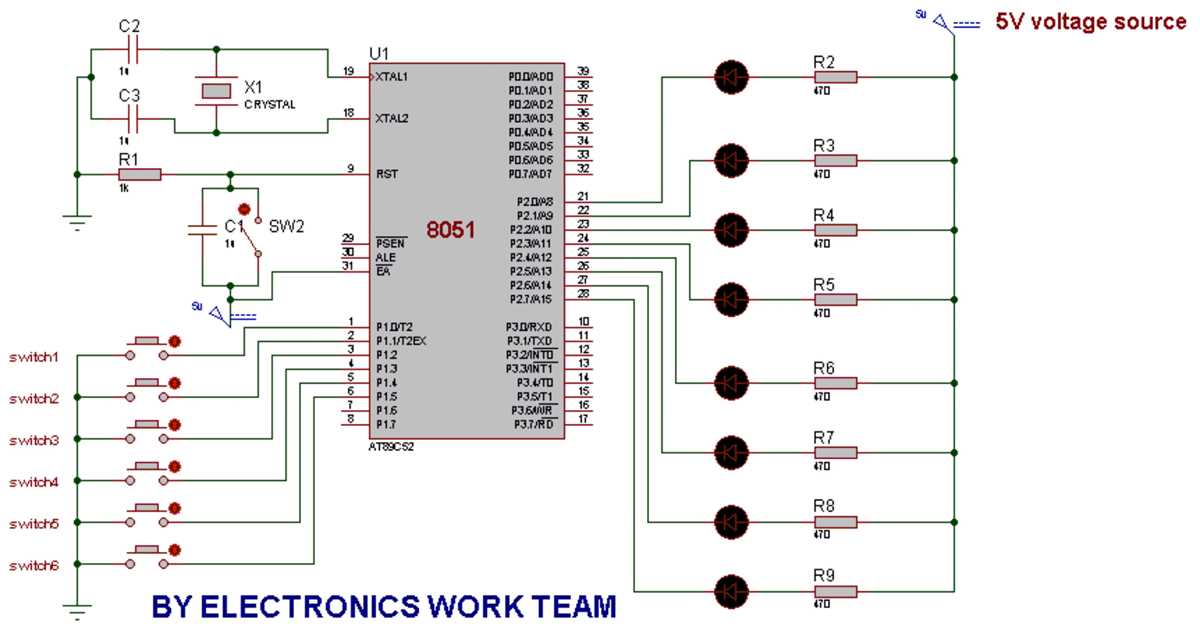 8051 microcontroller circuit diagram