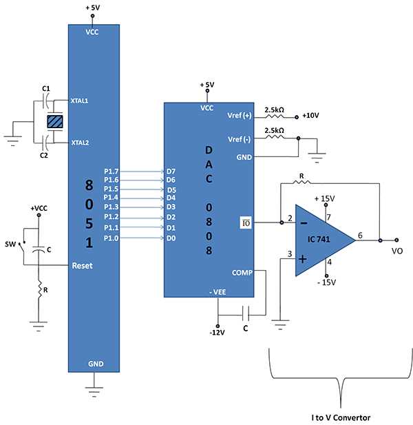 8051 microcontroller circuit diagram