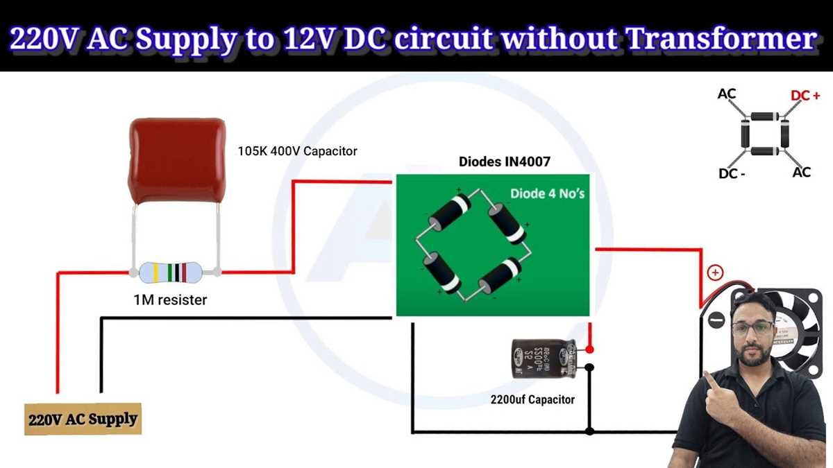ac to dc converter circuit diagram without transformer