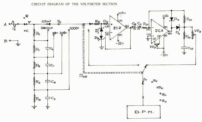 ac voltmeter circuit diagram