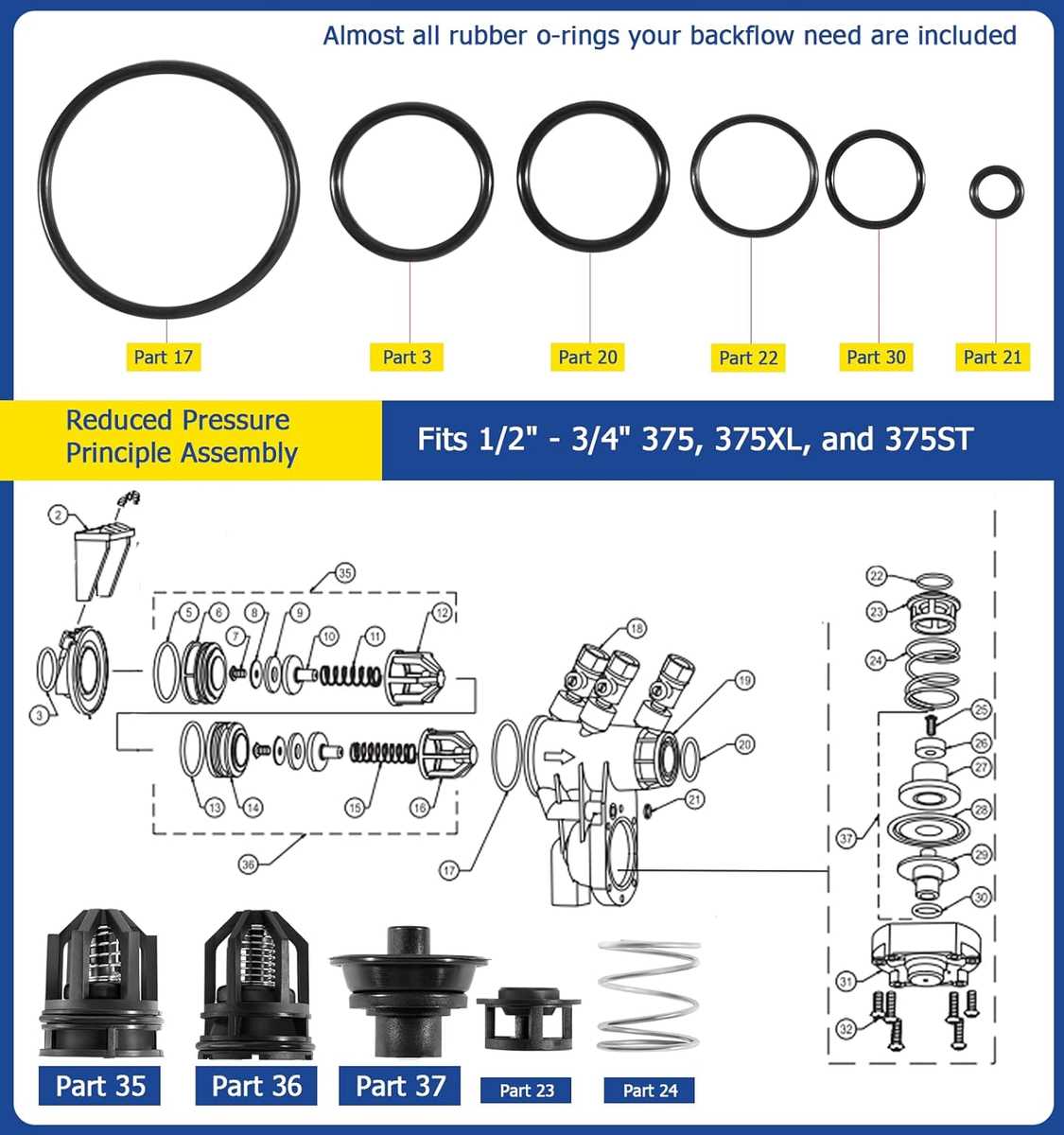 backflow preventer parts diagram
