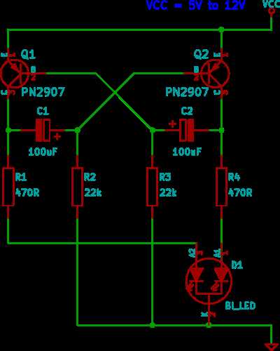 bi color led circuit diagram