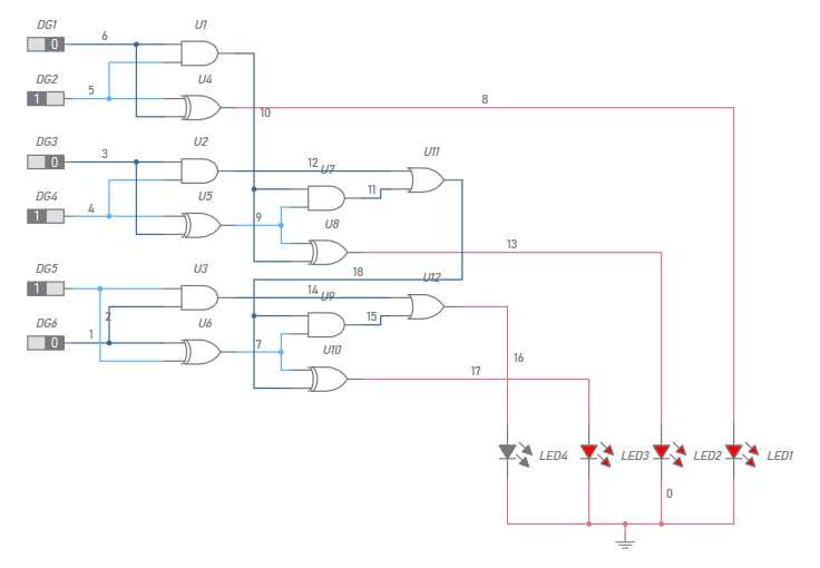 binary adder circuit diagram