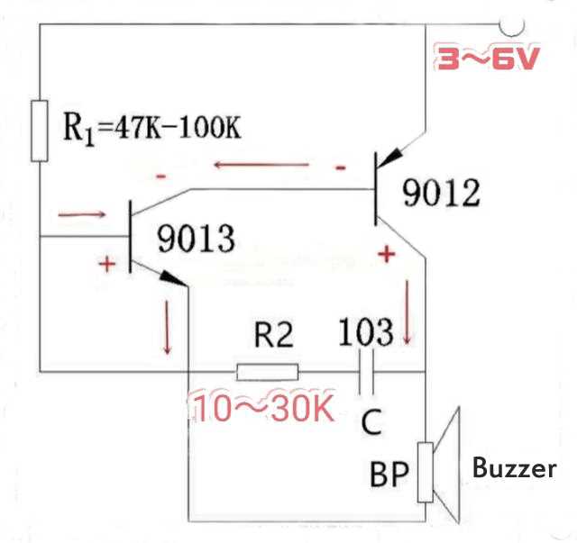 buzzer in a circuit diagram