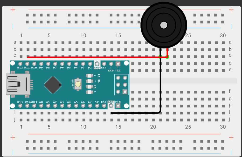buzzer in a circuit diagram