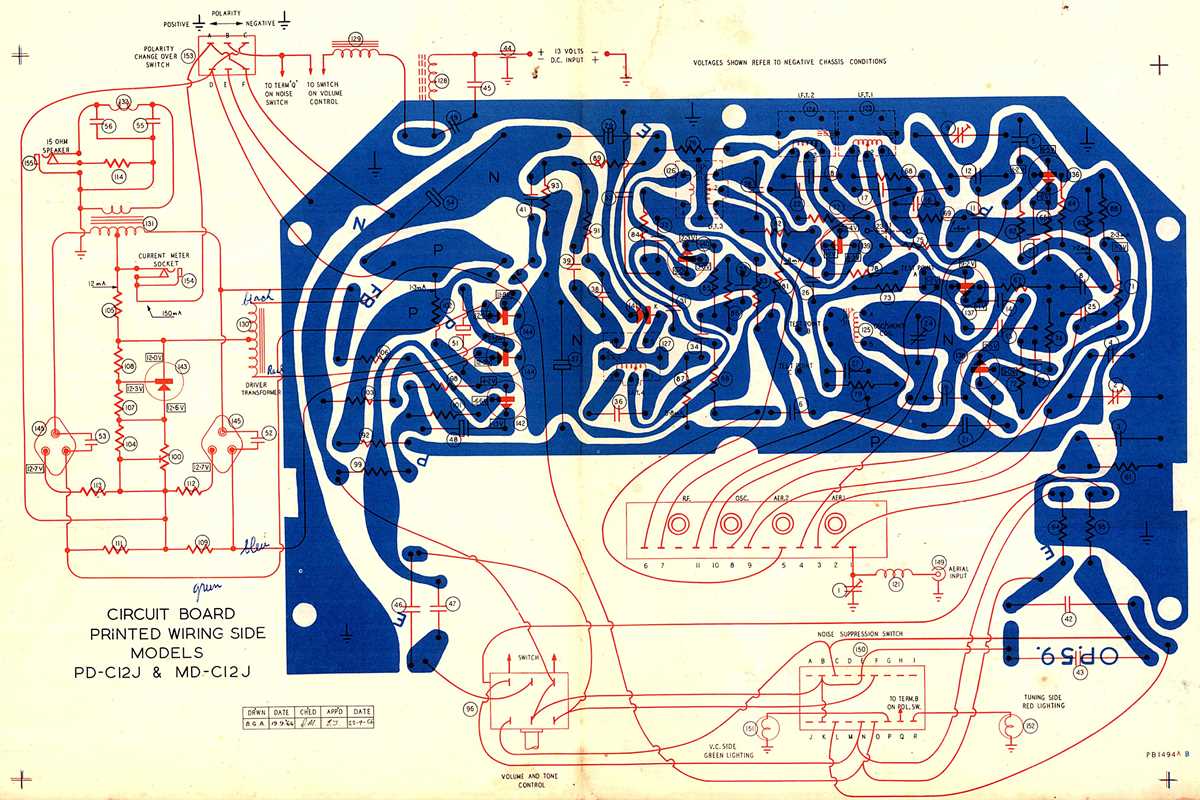 car stereo circuit board diagram