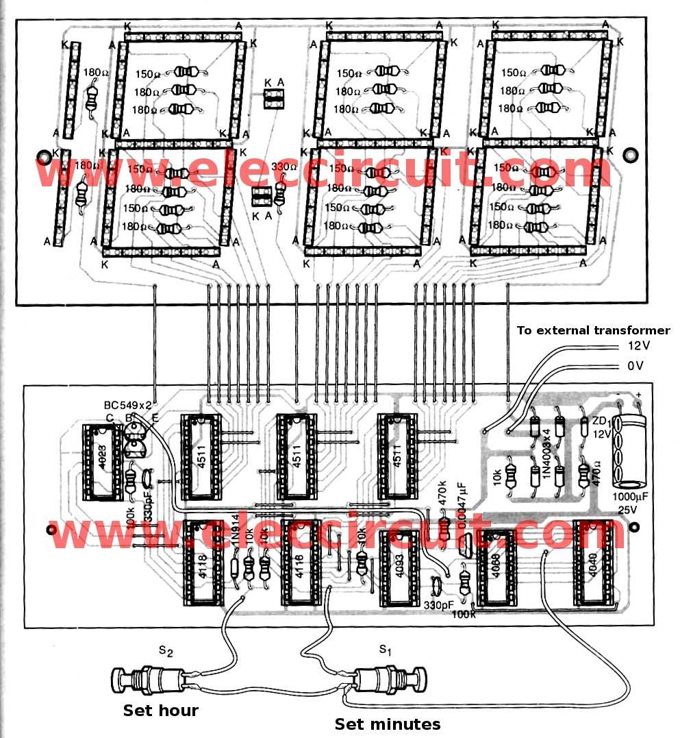circuit diagram of a digital clock circuit diagram of a digital clock