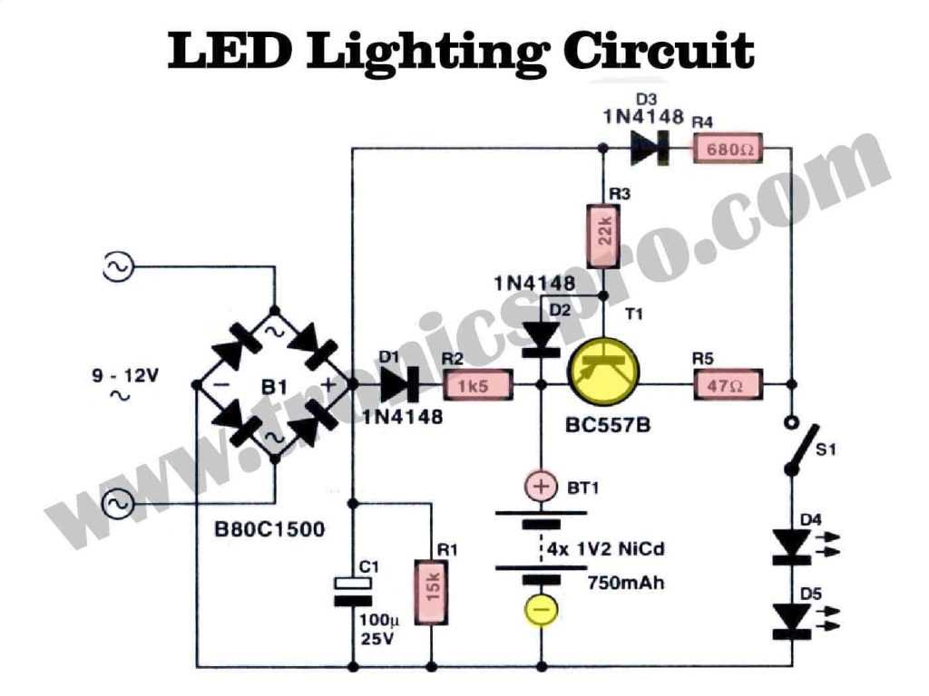 circuit diagram of led circuit diagram of led