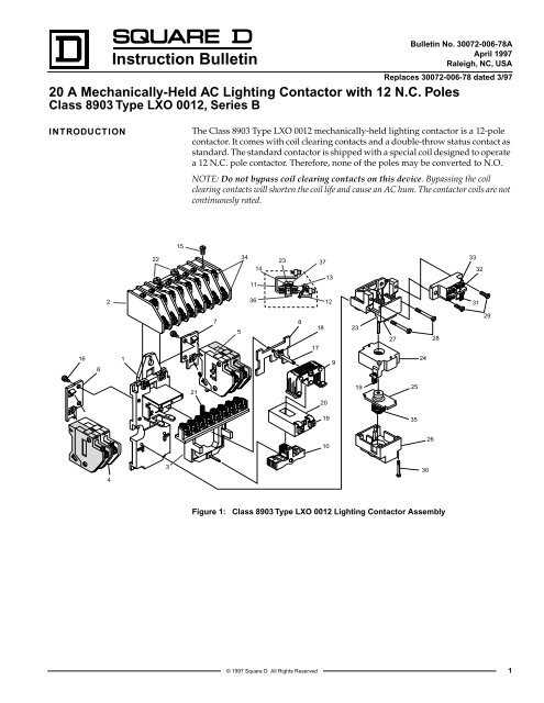 contactor diagram wiring lighting