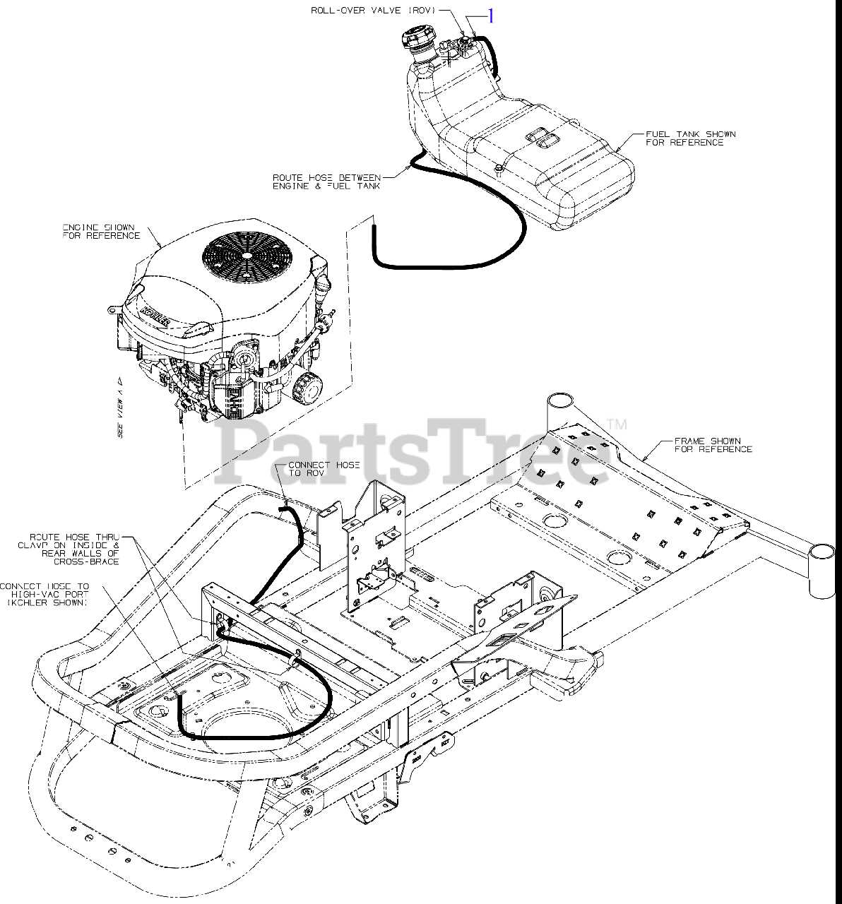 cub cadet zt1 54 parts diagram