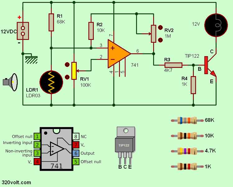 dark activated switch circuit diagram