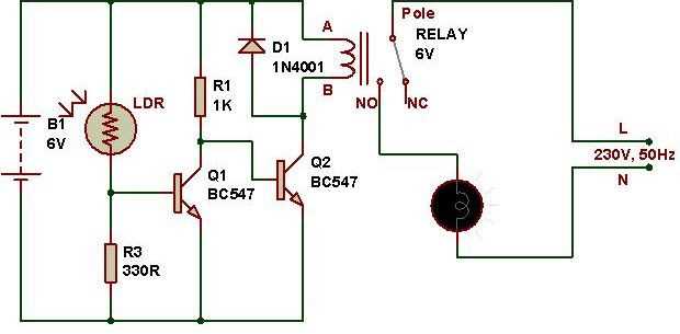 dark activated switch circuit diagram