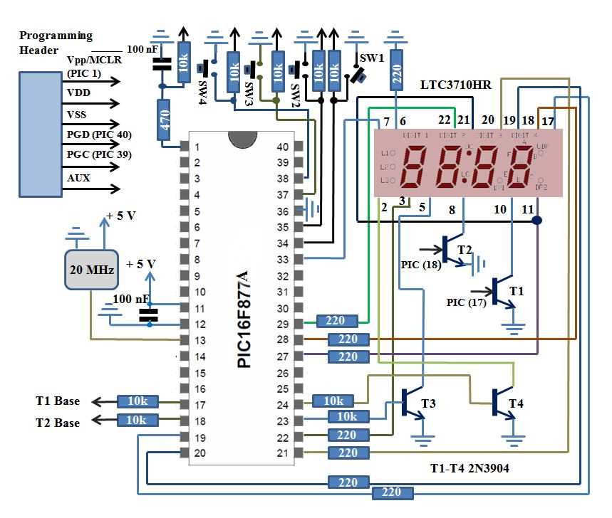 digital clock circuit diagram