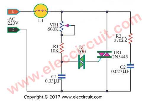 dimmer light circuit diagram