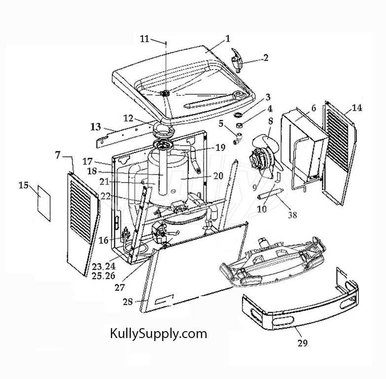 drinking fountain parts diagram