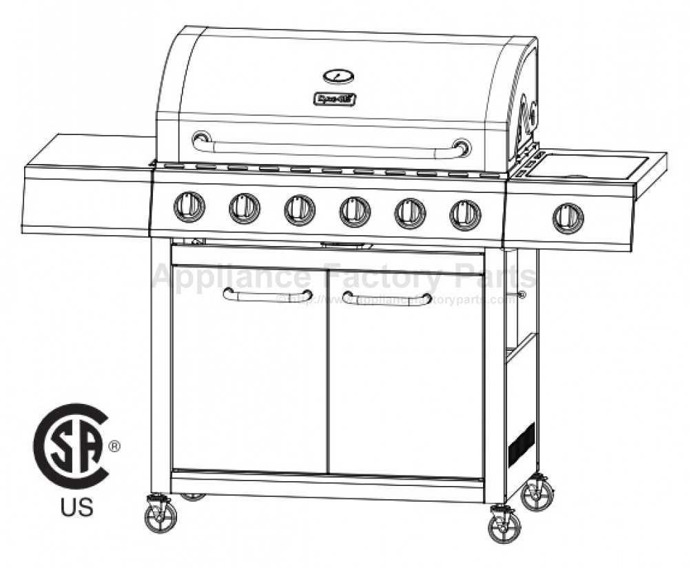 dyna glo grill parts diagram