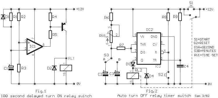 electronic timer circuit diagram