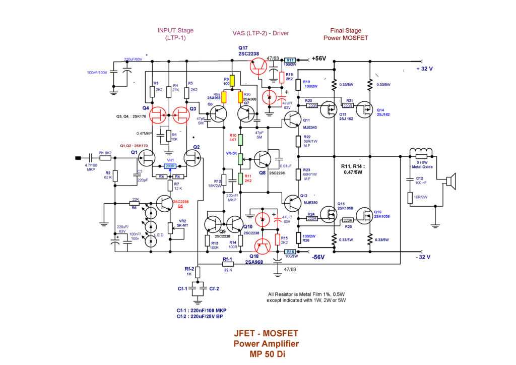 fet amplifier circuit diagram