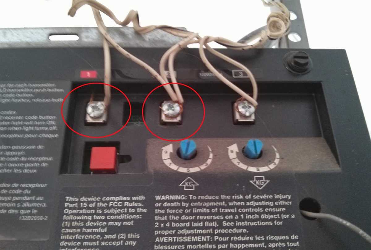 garage door sensor wiring diagram