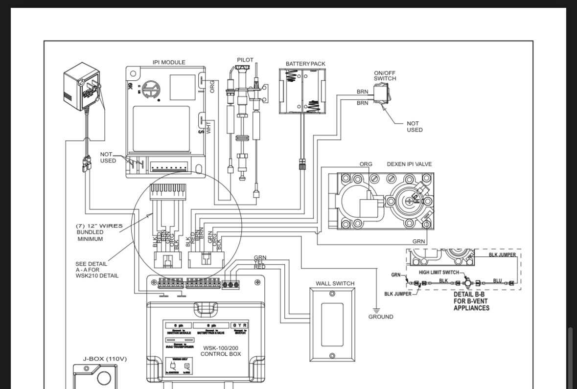 gas fireplace wiring diagram