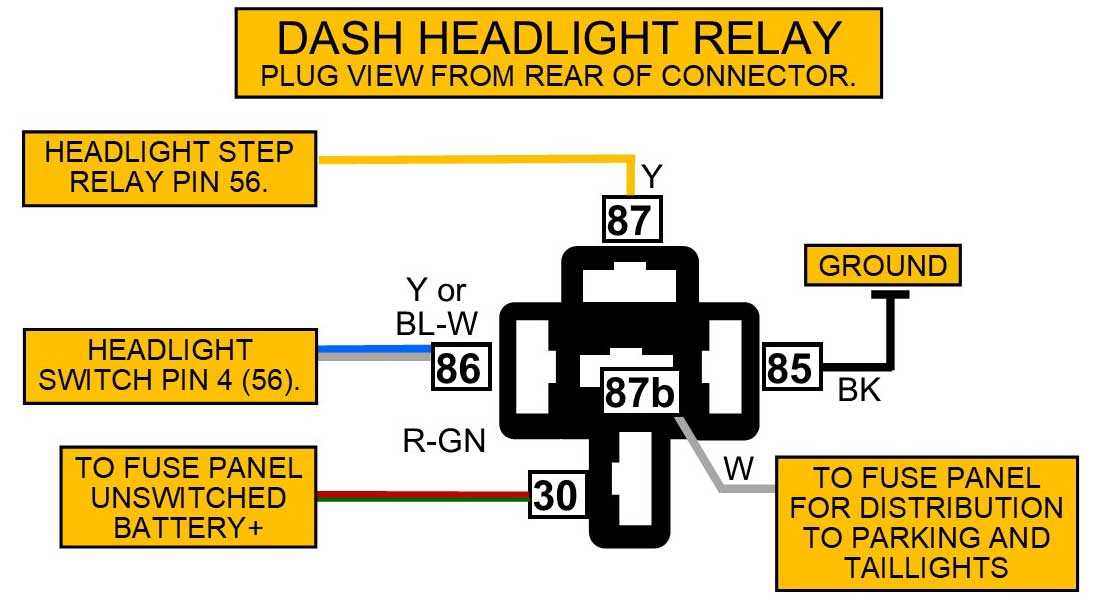 headlight relay wiring diagram