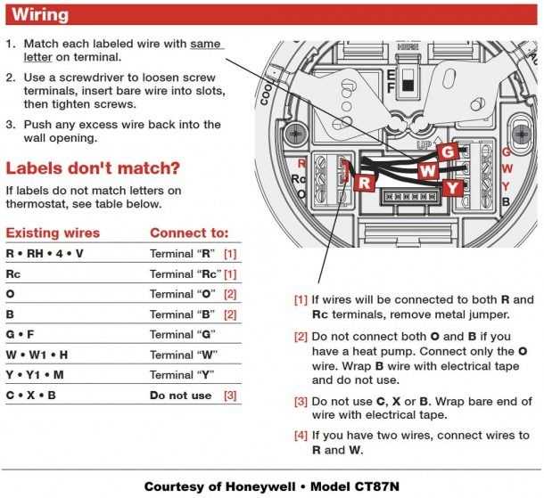 home thermostat wiring diagram