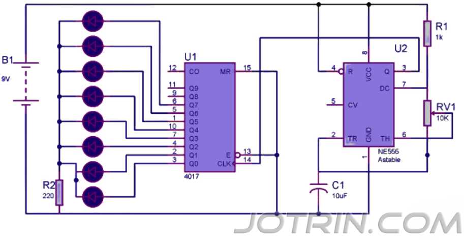 ic 4017 circuit diagram