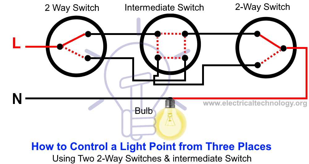 intermediate light switch circuit diagram