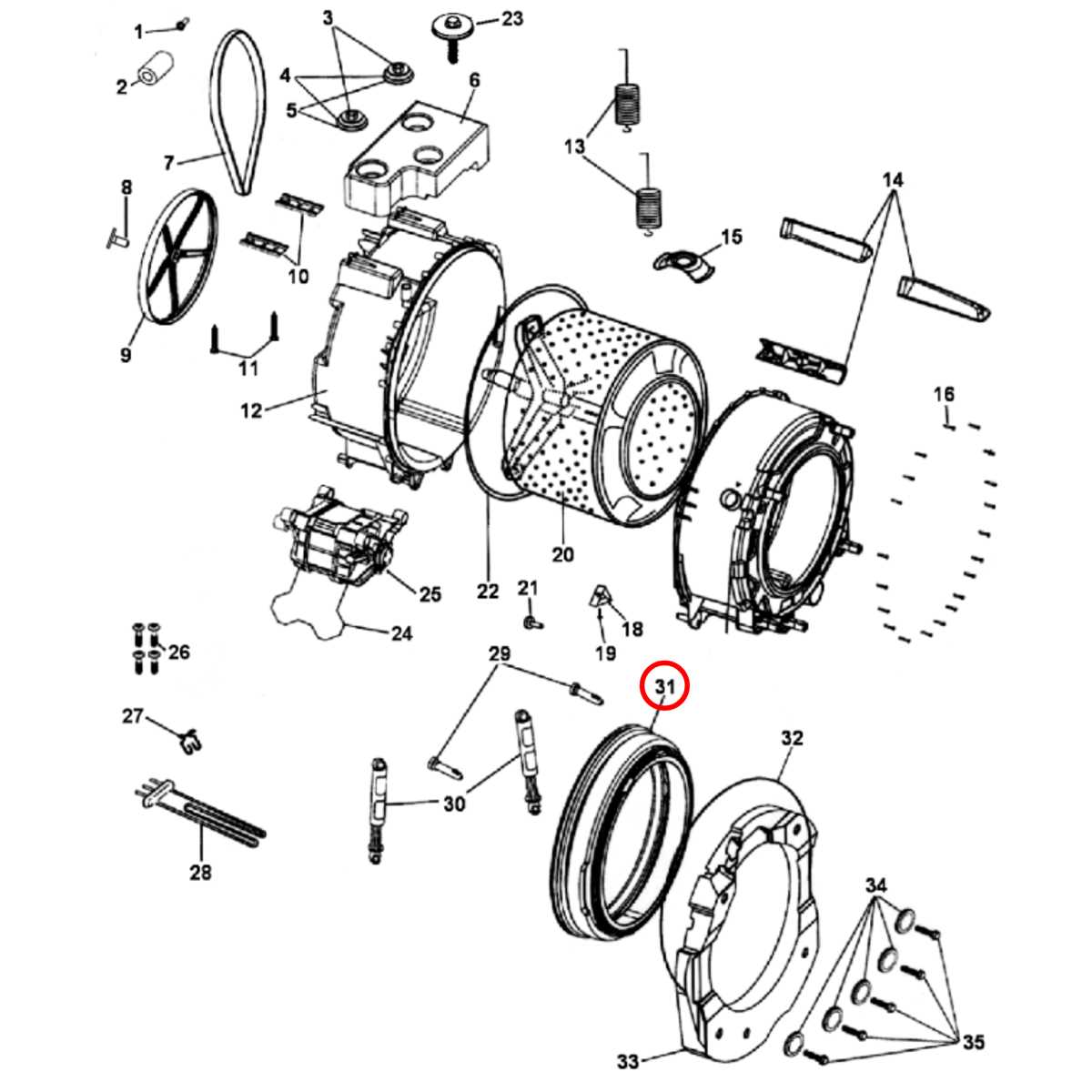 kenmore elite he3 washer parts diagram